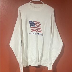 God Bless America White Crewneck Sweater